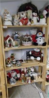 SHELF AND CHRISTMAS ITEMS LOCATED IN BASEMENT