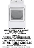 LG Electric Dryer w/ Warranty