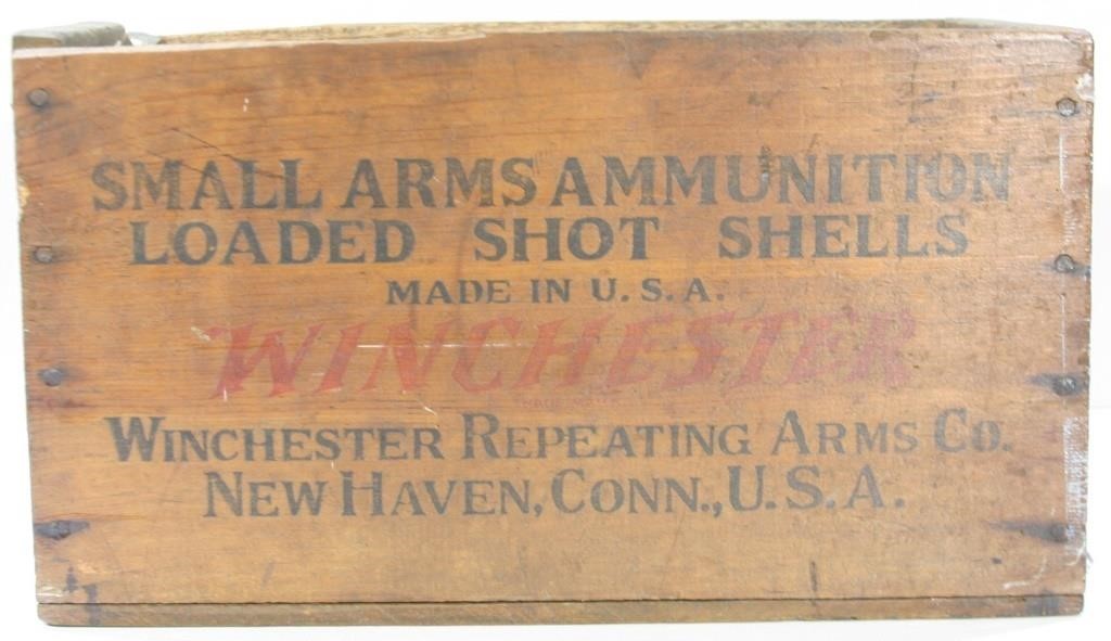 Wood Winchester Small Ammo Box