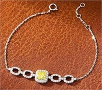1.15ct Natural Diamond Bracelet 18K Gold