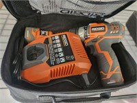 RIGIDI 12V LITHIUM DRILL  BATT AND CHARGER