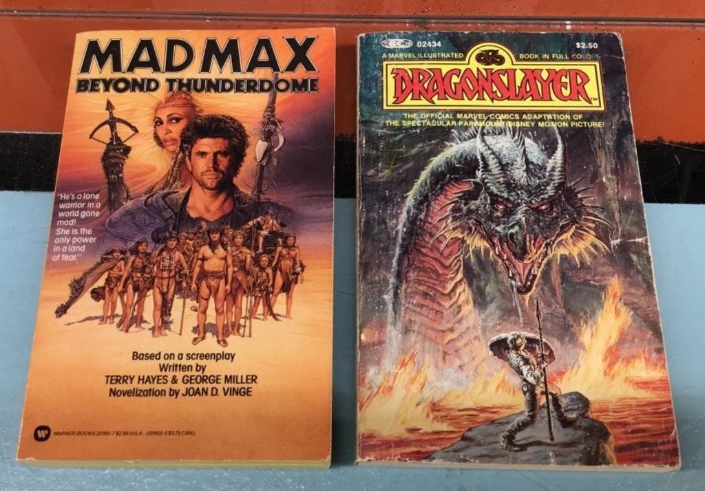 Vtg. Mad Max & Dragonslayer novels