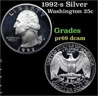 Proof 1992-s Silver Washington Quarter 25c Grades