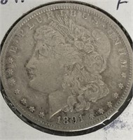 1891-O Silver Morgan Dollar