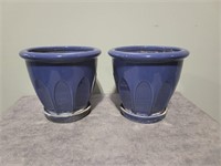 Pair flower pots