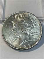 1922 P BU Grade Peace Silver Dollar