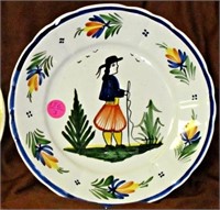 Vintage Quimper French Faience Plate