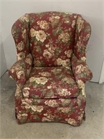 Broyhill Burgundy Upholstered Wing Back Chair