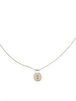 Tiffany And Co. 18k Gold Lock Ss Necklace