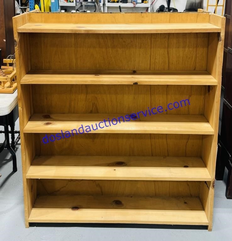 Wooden Bookshelf With 5 Shelves (4 Foot Tall)
