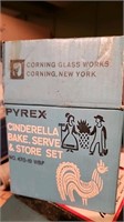 Pyrex Cinderella Bake & Serve Store Set with box