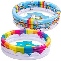 JOYIN Inflatable Kiddie Pool, 2 Pack 47'' Rainbow