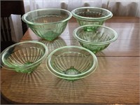 Green depression bowls