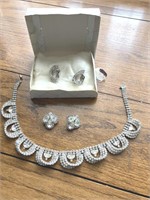 Gemstone necklace & earrings