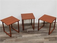 3 mid century modern side tables