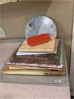 Cutting boards, glass, wood & Marble