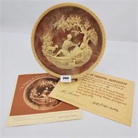 Four Incolay  Cameo Collector Plates Romantic Poet