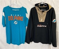 Dolphins Jacket- XL and Dolphins Tshirt-2XL