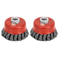 3 Inch Wire Wheel Brush Cup Set  Twisted Knotted