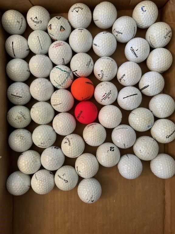 Approximately 50 Assorted Golf Balls