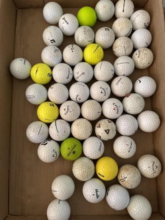 Approximately 50 Assorted Golf Balls