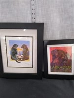 Artwork Labrador's in both pic's