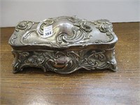 Victorian Silverplate Jewelry Casket