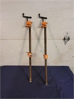 Two Pipe Clamps - 32" Pipe