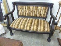 ANTIQUE VICTORIAN WOOD FRAME LOVE SEAT