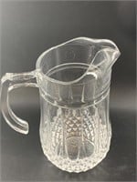 American leaded glass water pitcher  9.5" tall