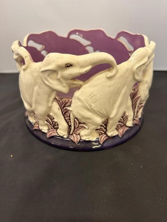 Vintage Czech Pottery Eichwald Elephant Bowl