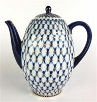 Lomonosov Cobalt Blue & White Chocolate Pot