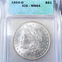 1904-O Morgan Silver Dollar ICG - MS64