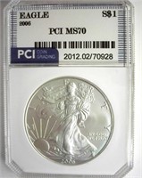 2006 Silver Eagle MS70 LISTS $160