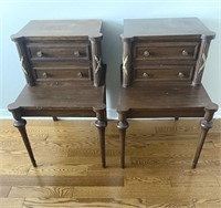 PAIR OF BEDSIDE TABLES WITH 2 DRAWERS
