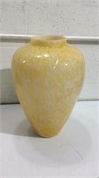 Ambered & White Glass Vase T14C