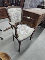 Ornate Hand carved upholstered arm chair