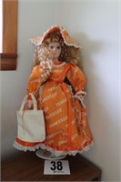 Porcelain UT Themed Doll with Stand(R1)