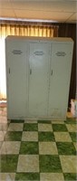 Vintage 3 Door Wood Locker