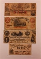 4pcs Antique United States Currency (NC, SC)