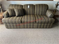 Striped La-Z-Boy Hide-a-Bed sofa