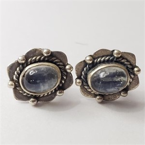 $120 Silver Moonstone Earrings