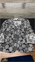 Joseph Ripkoff Black/ White Circles Pattern With S