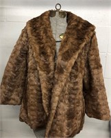 Cownie Furs Vintage Womens 3/4 Length Coat Large