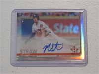 2019 TOPPS CHROME MYLES STRAW RC AUTO /499