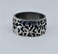 Modernist Sterling Silver Banle Ring