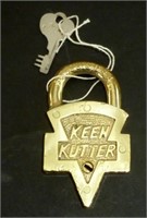 Vintage Brass Keen Kutter Lock - Has Been