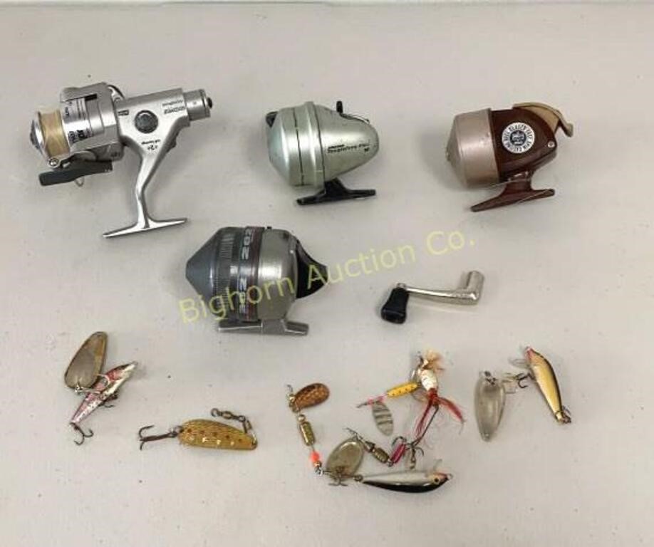 Fishing Lures, 4 Fishing Reels