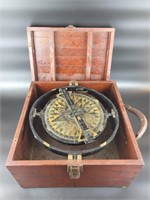 Large Vintage Sperry Gyroscope Co. Azmuth Compass