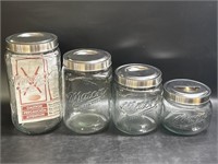 Set of 4 Mason Canisters